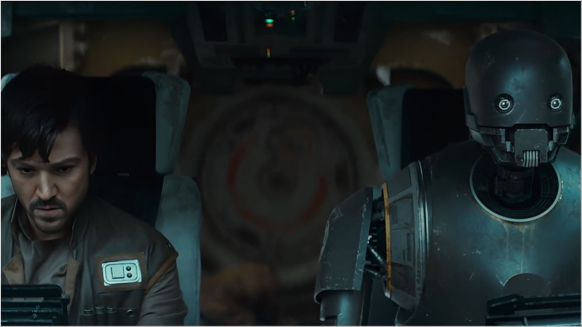 Cassian Andor and K-2SO reunite during a key rescue mission in the show's final arc, hinting at their growing alliance before Rogue One. (Image via Disney+)